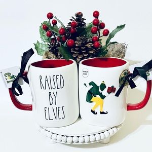 Rae Dunn / elf the Movie “Raised By Elves” Mug